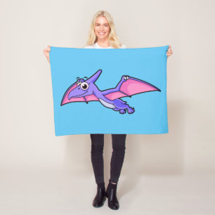 Niedliche Illustration eines fliegenden Pterodakty Fleecedecke