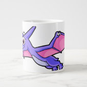 Niedliche Illustration eines fliegenden Pterodakty Jumbo-Tasse (Vorderseite)