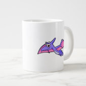 Niedliche Illustration eines fliegenden Pterodakty Jumbo-Tasse (Vorderseite Rechts)