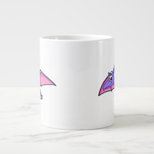 Niedliche Illustration eines fliegenden Pterodakty Jumbo-Tasse (Vorderseite)