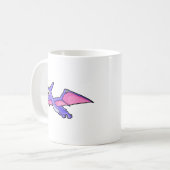 Niedliche Illustration eines fliegenden Pterodakty Kaffeetasse (Vorderseite Links)