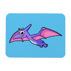 Niedliche Illustration eines fliegenden Pterodakty Magnet