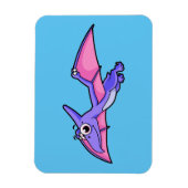 Niedliche Illustration eines fliegenden Pterodakty Magnet (Vertikal)