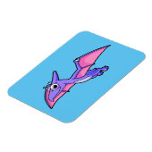 Niedliche Illustration eines fliegenden Pterodakty Magnet (Linke Seite)