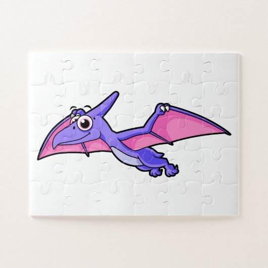 Niedliche Illustration eines fliegenden Pterodakty Puzzle (Horizontal)