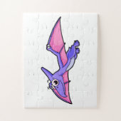Niedliche Illustration eines fliegenden Pterodakty Puzzle (Vertikal)