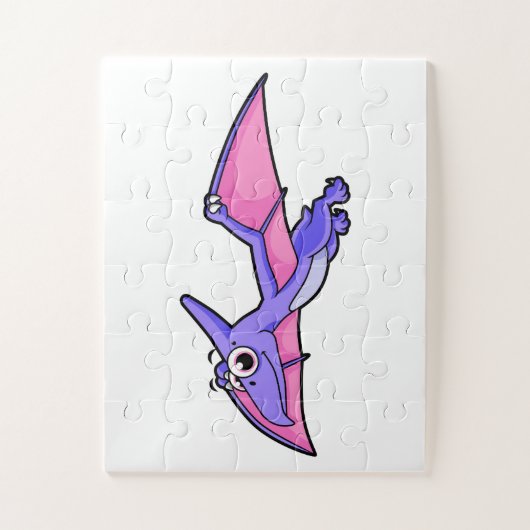 Niedliche Illustration eines fliegenden Pterodakty Puzzle (Vertikal)