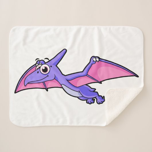 Niedliche Illustration eines fliegenden Pterodakty Sherpadecke (Vorderseite (Horizontal))