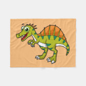 Niedliche Illustration eines lächelnden Spinosauri Fleecedecke (Vorderseite (Horizontal))