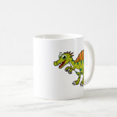 Niedliche Illustration eines lächelnden Spinosauri Kaffeetasse (VorderseiteRechts)
