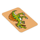 Niedliche Illustration eines lächelnden Spinosauri Magnet (Rechte Seite)