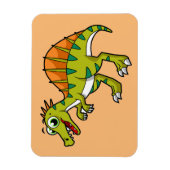 Niedliche Illustration eines lächelnden Spinosauri Magnet (Vertikal)