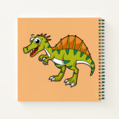 Niedliche Illustration eines lächelnden Spinosauri Notizblock (Rückseite)