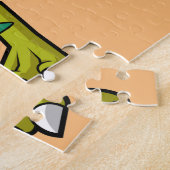 Niedliche Illustration eines lächelnden Spinosauri Puzzle (Seite)