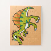 Niedliche Illustration eines lächelnden Spinosauri Puzzle (Vertikal)