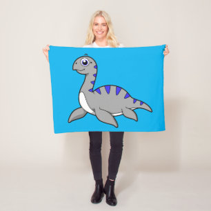 Niedliche Illustration eines Loch Ness Monsters. Fleecedecke
