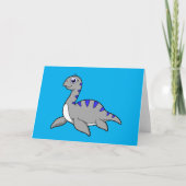 Niedliche Illustration eines Loch Ness Monsters. Karte (Vorderseite)