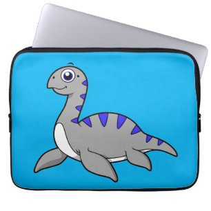 Niedliche Illustration eines Loch Ness Monsters. Laptopschutzhülle