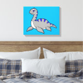 Niedliche Illustration eines Loch Ness Monsters. Leinwanddruck (Insitu (Schlafzimmer))