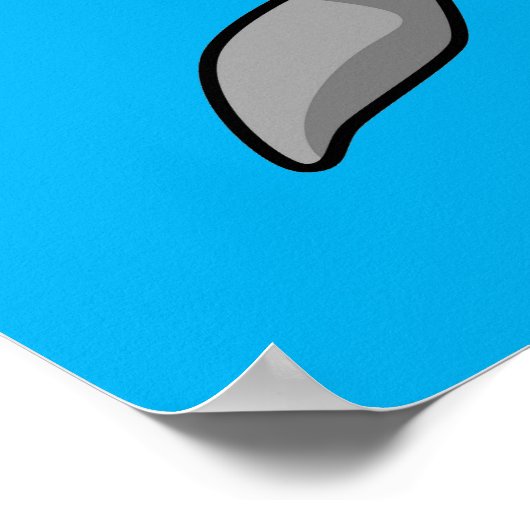 Niedliche Illustration eines Loch Ness Monsters. Poster (Ecke)