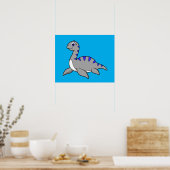 Niedliche Illustration eines Loch Ness Monsters. Poster (Küche)