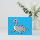 Niedliche Illustration eines Loch Ness Monsters. Postkarte (Stehend Vorderseite)