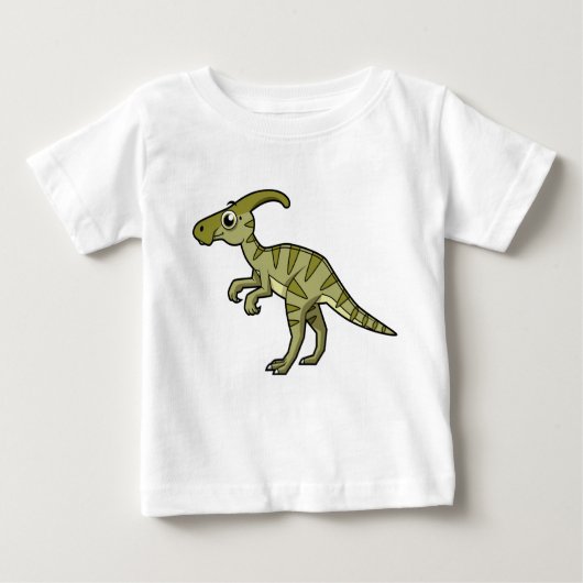 Niedliche Illustration eines Parasaurolophus Dinos Baby T-shirt (Vorderseite)