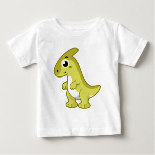 Niedliche Illustration eines Parasaurolophus Dinos Baby T-shirt