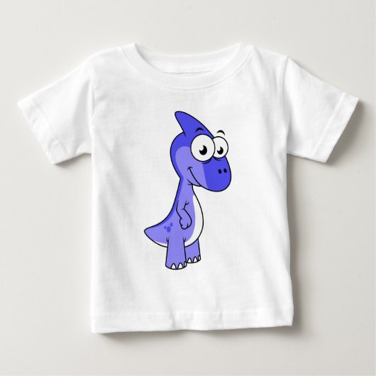 Niedliche Illustration eines Parasaurolophus Dinos Baby T-shirt (Vorderseite)