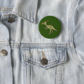 Niedliche Illustration eines Parasaurolophus Dinos Button (Beispiel)