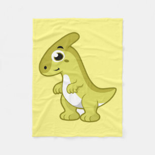 Niedliche Illustration eines Parasaurolophus Dinos Fleecedecke