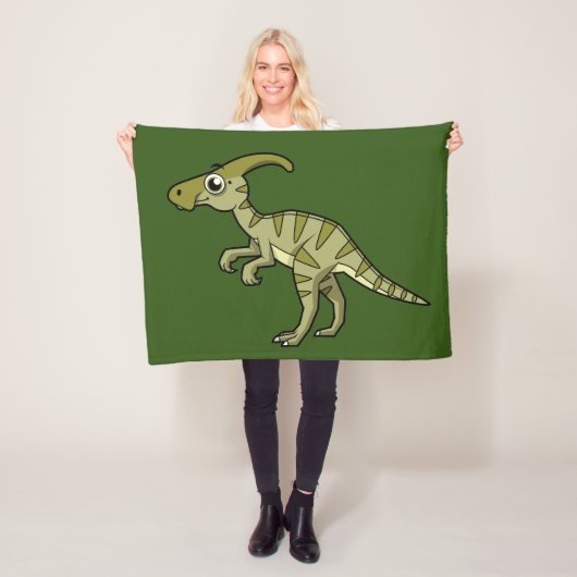 Niedliche Illustration eines Parasaurolophus Dinos Fleecedecke (Beispiel)
