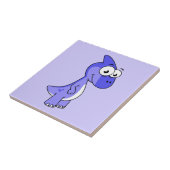 Niedliche Illustration eines Parasaurolophus Dinos Fliese (Seite)