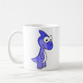 Niedliche Illustration eines Parasaurolophus Dinos Kaffeetasse (Links)