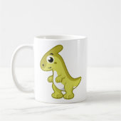 Niedliche Illustration eines Parasaurolophus Dinos Kaffeetasse (Links)