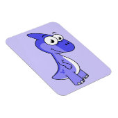 Niedliche Illustration eines Parasaurolophus Dinos Magnet (Rechte Seite)