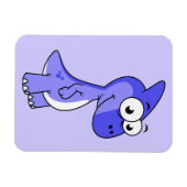 Niedliche Illustration eines Parasaurolophus Dinos Magnet (Horizontal)