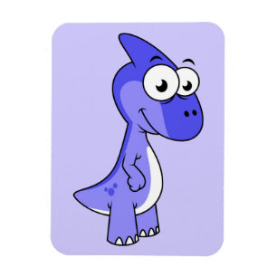 Niedliche Illustration eines Parasaurolophus Dinos Magnet