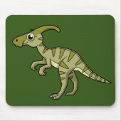 Niedliche Illustration eines Parasaurolophus Dinos Mousepad (Vorne)