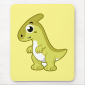 Niedliche Illustration eines Parasaurolophus Dinos Mousepad (Vorne)