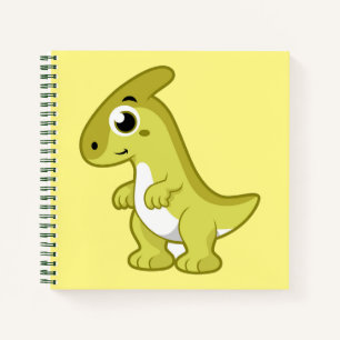 Niedliche Illustration eines Parasaurolophus Dinos Notizblock