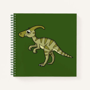 Niedliche Illustration eines Parasaurolophus Dinos Notizblock