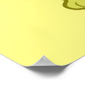 Niedliche Illustration eines Parasaurolophus Dinos Poster (Ecke)