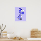 Niedliche Illustration eines Parasaurolophus Dinos Poster (Küche)
