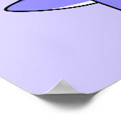 Niedliche Illustration eines Parasaurolophus Dinos Poster (Ecke)