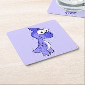 Niedliche Illustration eines Parasaurolophus Dinos Rechteckiger Pappuntersetzer (angewinkelt)