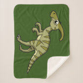 Niedliche Illustration eines Parasaurolophus Dinos Sherpadecke (Vorderseite)