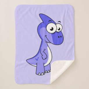 Niedliche Illustration eines Parasaurolophus Dinos Sherpadecke
