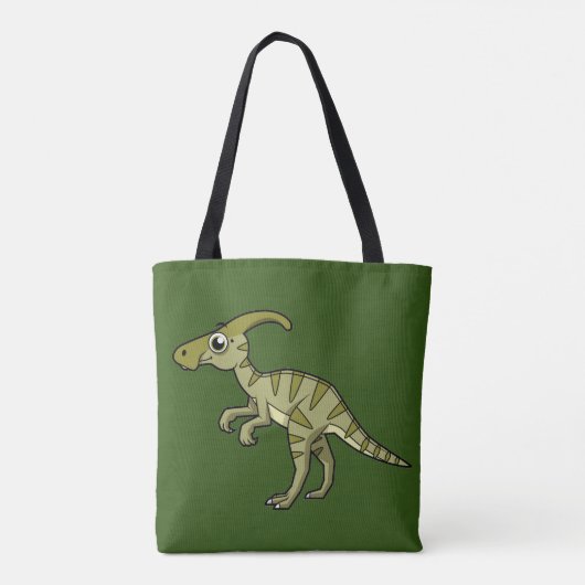 Niedliche Illustration eines Parasaurolophus Dinos Tasche (Rückseite)