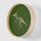 Niedliche Illustration eines Parasaurolophus Dinos Uhr (Winkel)